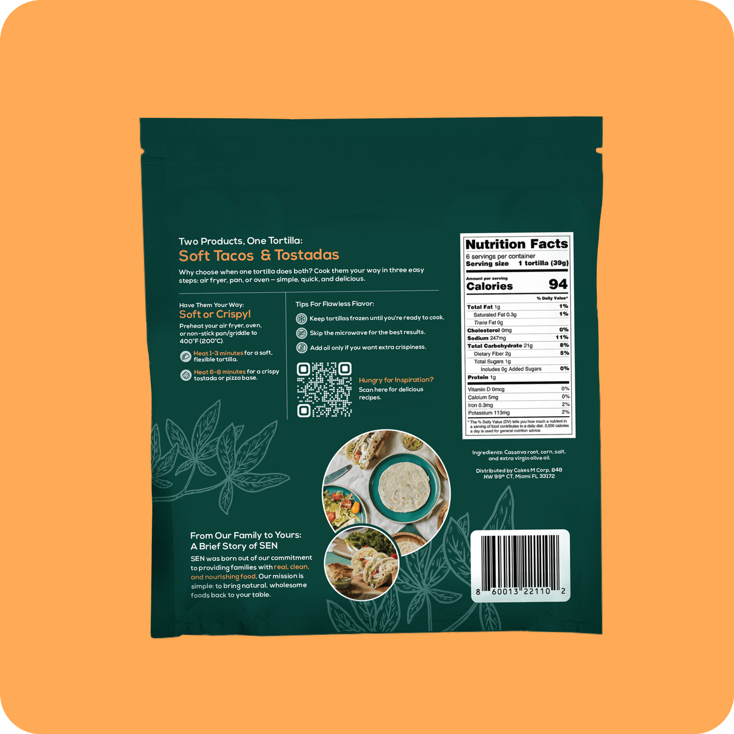 Cassava Root Tortillas | Half or Full Case